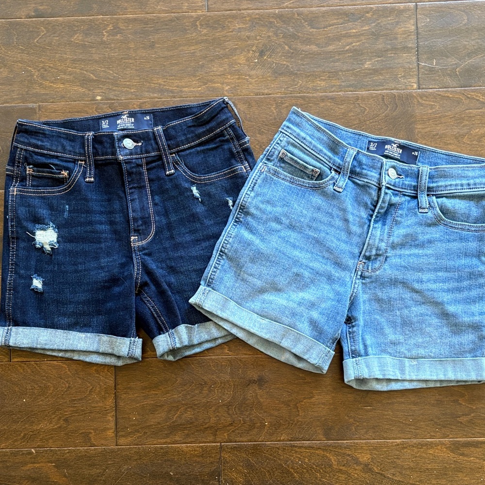 Hollister Denim Shorts Set 3/2 w26 light and dark denim